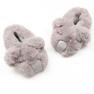 Target gray koala faux fur girls slippers